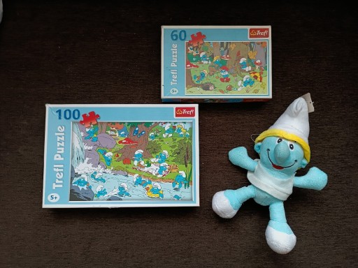 Zdjęcie oferty: Zestaw dla dziecka - maskotka Smerf + puzzle