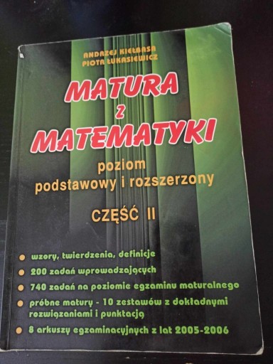 Zdjęcie oferty: Matura z matematyki cz. II podstawa i rozszerzenie