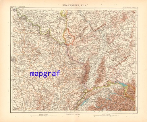 Zdjęcie oferty: FRANCJA PN-WSCH oryginalna mapa z 1906 roku 28
