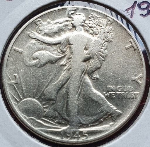 Zdjęcie oferty: 1/2 Dolara Walking Liberty 1945 ,USA , Ag900