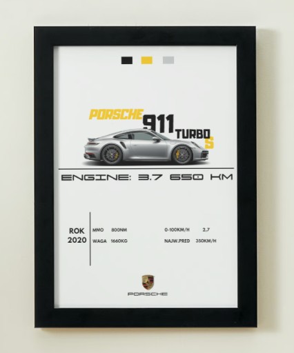 Zdjęcie oferty: OBRAZ PORSCHE 911 TURBO S