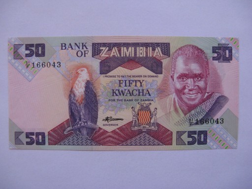 Zdjęcie oferty: Zambia - 50 Kwacha - 1986-88 - P28- St.1