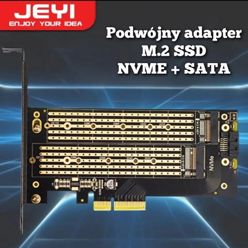 Zdjęcie oferty: Adapter karta rozszerzeń SSD NVME PCIE SATA M.2