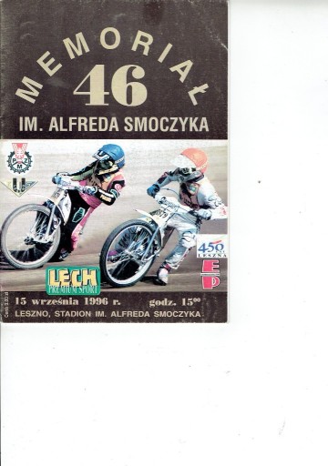 Zdjęcie oferty: Memoriał A.Smoczyka 1996 r Leszno/czysty/