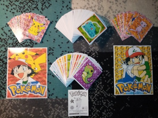 Zdjęcie oferty: Naklejki do albumu Pokemon Merlin komplet 276sztuk