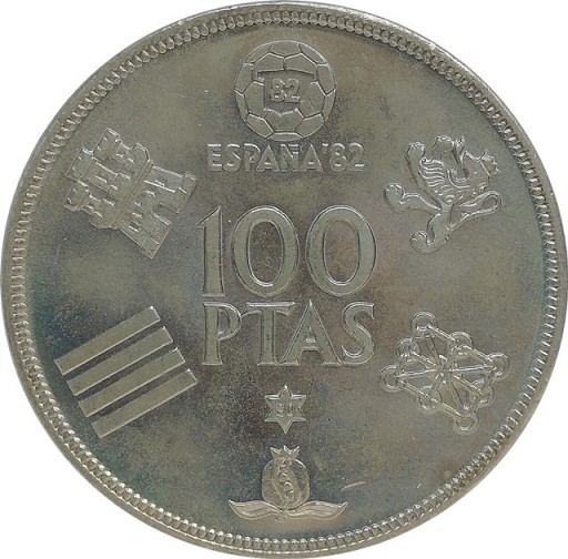 Zdjęcie oferty: Hiszpania 100 pesetas 1980, KM#820