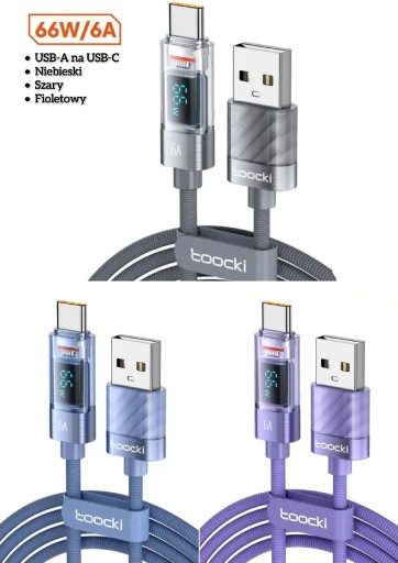 Zdjęcie oferty: Przewód kabel USB-A / USB-C szybkie ładowanie PD