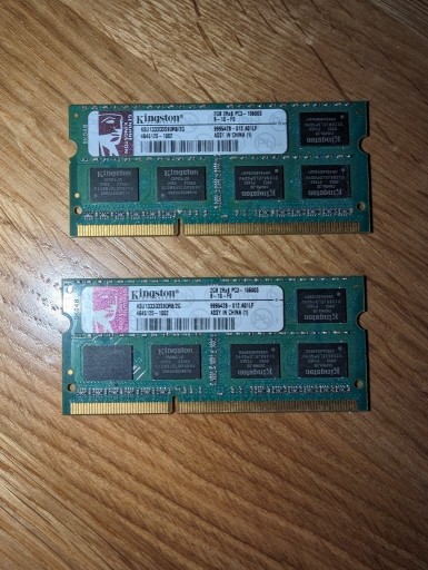 Zdjęcie oferty: Komplet 4GB (2x2GB) SODIMM DDR3 1333MHz KINGSTON