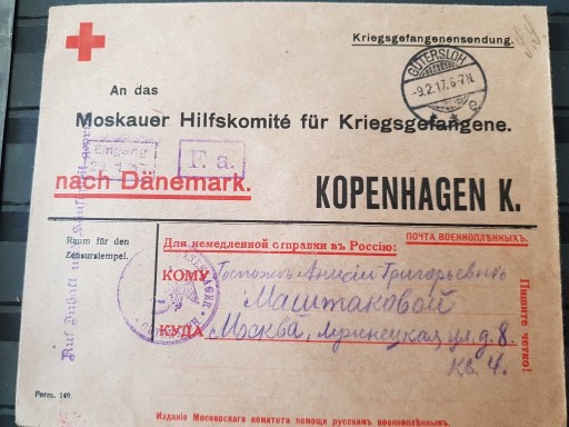 Zdjęcie oferty: Dania-Rosja(Czerwony Krzyż-1917r.)