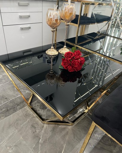 Zdjęcie oferty: Ława stolik kawowy glamour złoty ze stali diament
