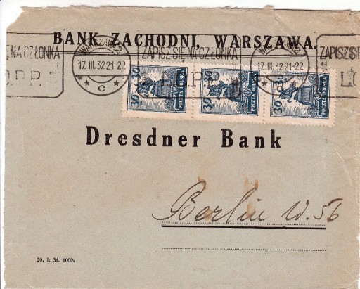 Zdjęcie oferty: PMW, Fi 213, Bank Zachodni Warszawa do Dresdner B.