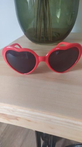 Zdjęcie oferty: Okulary ozdobne serca z efektem serc nowe czerwone