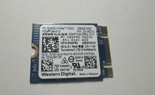 Zdjęcie oferty: Dysk SSD Western Digital SN520 256GB M.2 PCIe