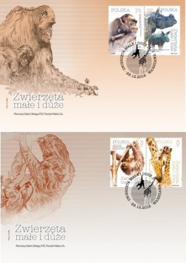 Zdjęcie oferty: polska  FDC 2018 4929-32 zwierzeta=40 zl