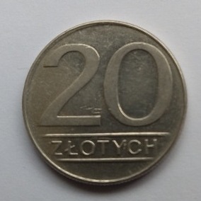 Zdjęcie oferty: 20 ZŁ z 1987 r znak mennicy