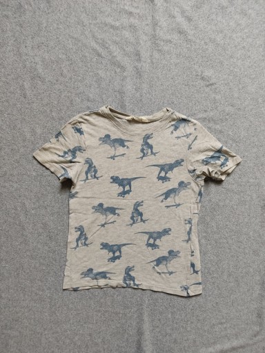 Zdjęcie oferty: Koszulka t-shirt dinozaury szary granat H&M 122 12