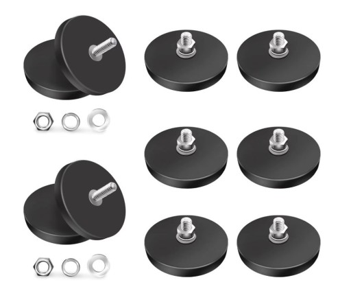 Zdjęcie oferty: MAGNESY NEODYMOWE M4 POKRYTE GUMĄ 31x6mm do paneli na kable