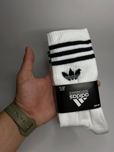 Zdjęcie oferty: Skarpetki Adidas Czarny Biały |6 -pak|wysoki|36-44