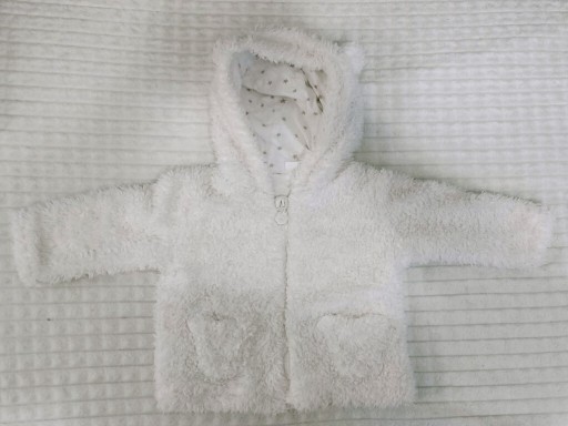 Zdjęcie oferty: Bluza ocieplana / kurteczka polarowa biały miś r74