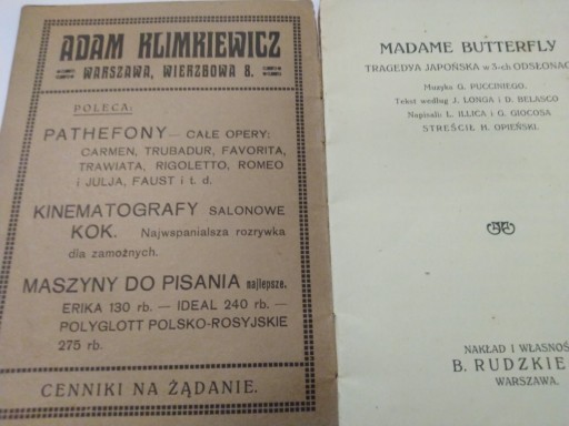 Zdjęcie oferty: MADAME BUTTERFLY.STRESZCZENIE OPER