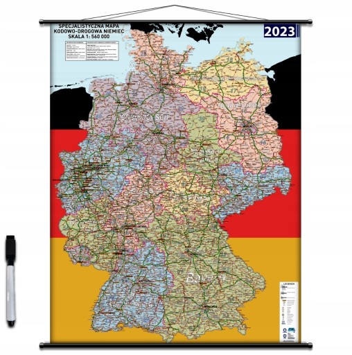 Zdjęcie oferty: NIEMCY Mapa Drogowa + kody 160x120 1:560000