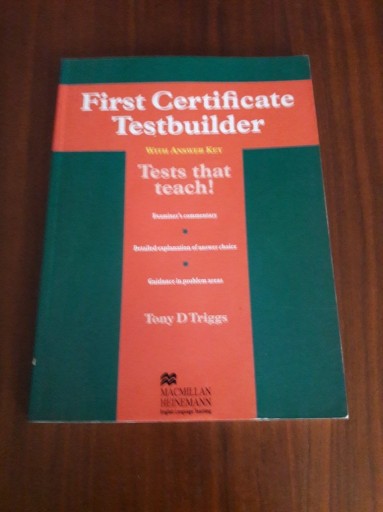 Zdjęcie oferty: First Certificate Testbuilder With Answer Key
