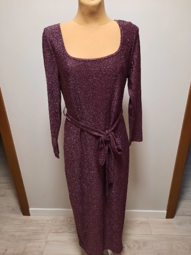Zdjęcie oferty: Fioletowa sukienka brokatowa rozmiar 42/44