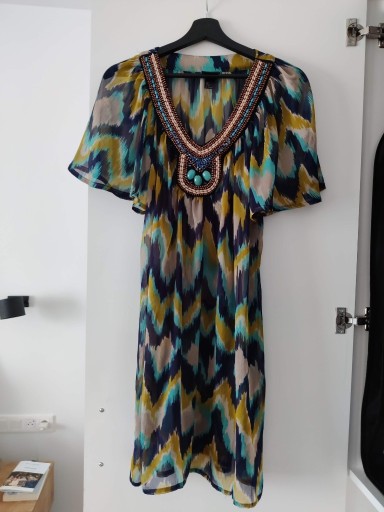 Zdjęcie oferty: Kolorowa etno narzuta na plażę sukienka H&M M