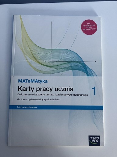 Zdjęcie oferty: Karty pracy ucznia matematyka klasa 1