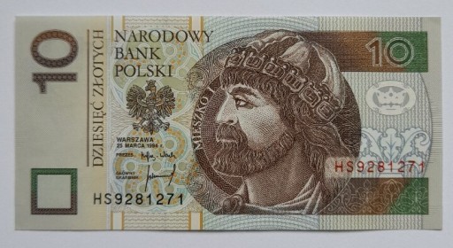 Zdjęcie oferty: Banknot 10 zł 1994 rok seria HS
