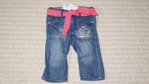 Zdjęcie oferty:  H&M Super Spodnie Jeansowe z Hello Kitty roz.74