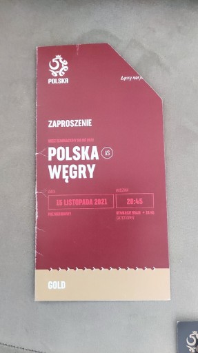 Zdjęcie oferty: Polska - Węgry 2021 zaproszenie  