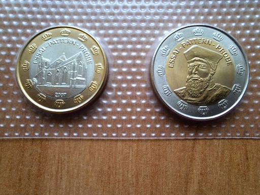 Zdjęcie oferty: Set monet Euro Święta Helena 2007 r 8 próbnych monet w blistrze zestaw