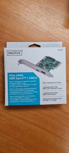 Zdjęcie oferty: Karta DIGITUS DS-30225 PCI USB 3.1 + USB-C nowa