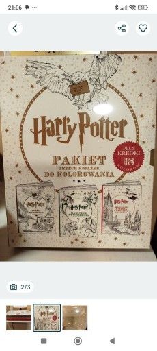 Zdjęcie oferty: Harry Potter 3 części książki do kolorowania w folii !