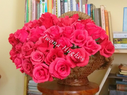 Zdjęcie oferty: Czerwone róże kwiaty sztuczne bukiet ślub prezent