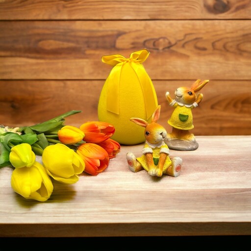 Zdjęcie oferty: Wielkanocny Zestaw Zajączki + Jajko welur 