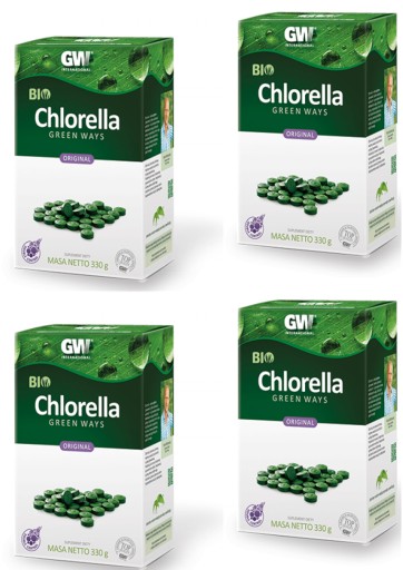 Zdjęcie oferty: 4x CHLORELLA BIO Green Ways mini tabletki 330 g.