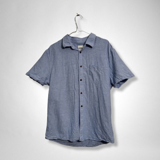 Zdjęcie oferty: Koszula lniana z krótkim rękawem Burton błękitna L