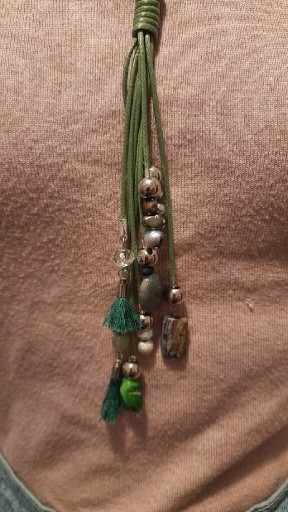 Zdjęcie oferty: Naszyjnik zielony sznurek