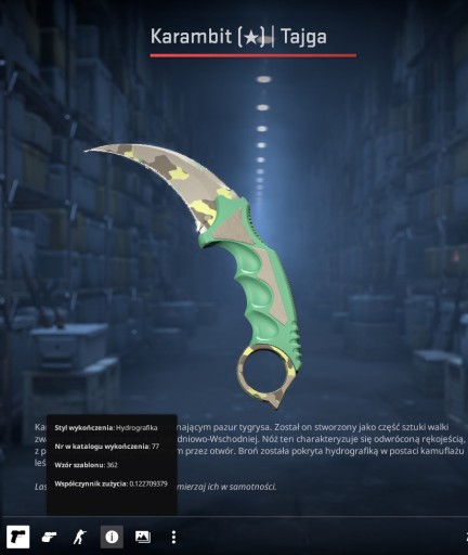 Zdjęcie oferty: Nóż Karambit Tajga MW CS GO