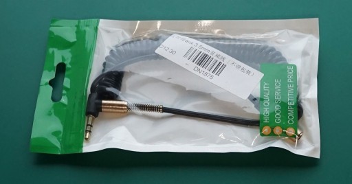 Zdjęcie oferty: Kabel audio M/F minijack 1,5m kręcony spiralny