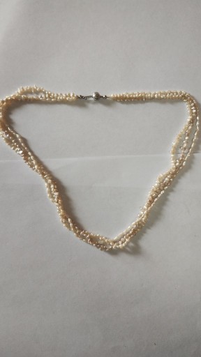 Zdjęcie oferty: Ciekawy naszyjnik z perel srebro pr 800
