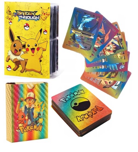 Zdjęcie oferty: Karty Pokemon Kolorowe Tęczowe 55 szt. + Album WAW