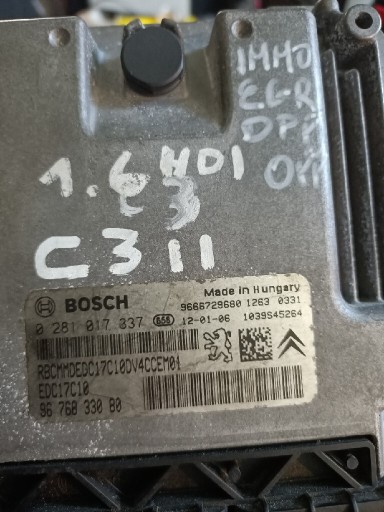 Zdjęcie oferty: C3 II   KOMPUTER 9676833080 immo, egr, dpf off