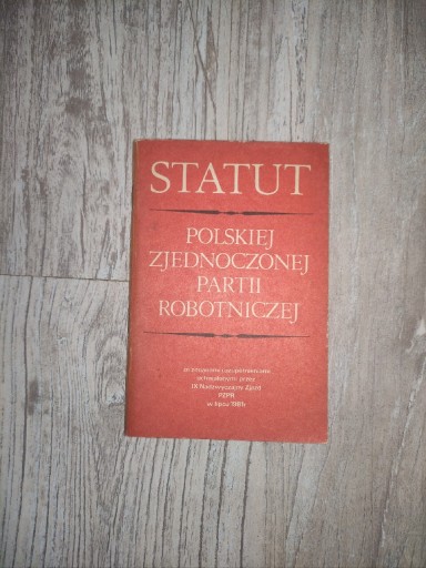 Zdjęcie oferty: Statut zjednoczonej partii robotniczej 1981 r.