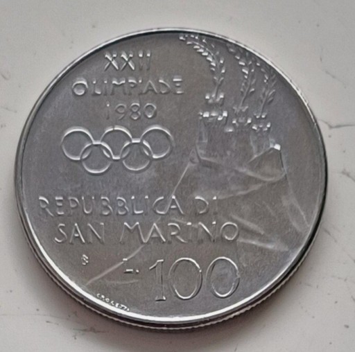 Zdjęcie oferty: San Marino - 100 lira - 1980r. 