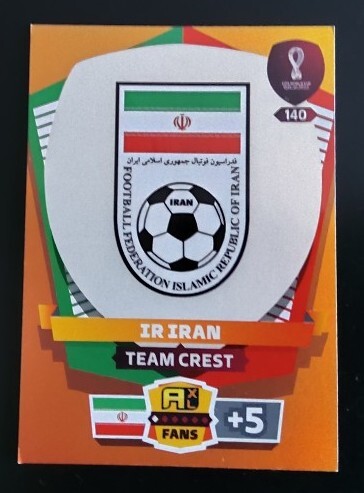 Zdjęcie oferty: Karty piłkarskie Qatar 2022 TEAM CREST IRAN NR 140