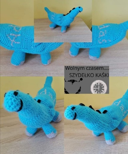 Zdjęcie oferty: Dinozaur na szydełku IMIĘ GRATIS handmade 