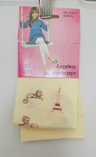 Zdjęcie oferty: Nowe legginsy girl 8-10 lat Paris